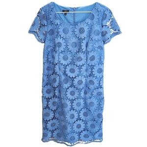 Womens 10P Talbots Floral Lace Eyelet Coquette Short Sleeve Bloomcore Dress